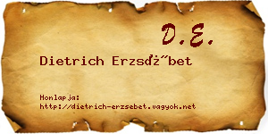 Dietrich Erzsébet névjegykártya
