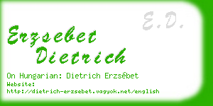 erzsebet dietrich business card